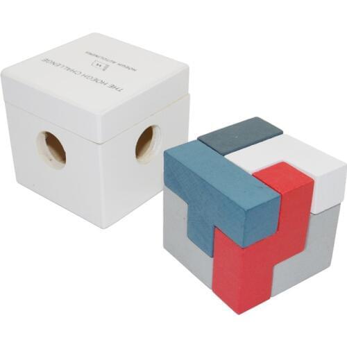 Supply Wooden Tetris Cube Puzzle Children Adult Toys to Begin to Move the Brain