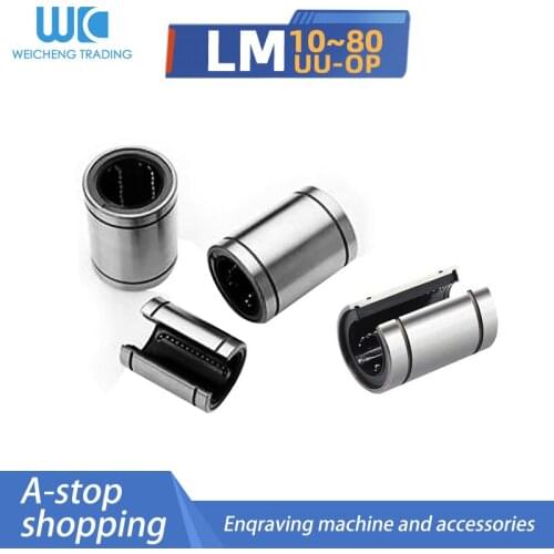 1/2/4PC precision open linear bearing, inner core of automatic movement , LM10/12/13/16/20/25/30/35/40/50/60/80UU-OP