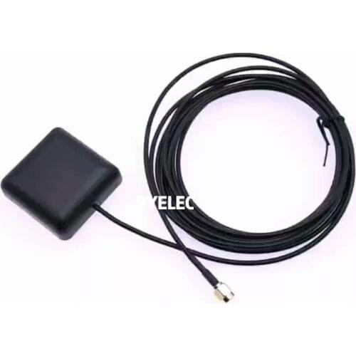Outdoor Use 868mhz Ceramic Patch RFID Ground Plane 50*50mm Black Square Antenna with SMA Male Connector