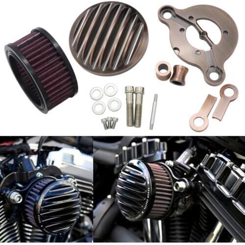 Motorcycle Air Cleaner Intake Filter System Aluminum For Harley-Davidson Sportster 883 1200 1991-2016 Iron 883 2009-2016
