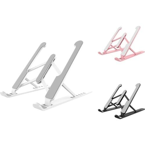 Laptop Folding Heat Dissipation Lifting Stand Portable Foldable Adjustable Computer Vertical Stand Anti-Skid Stand