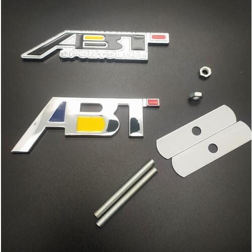 ABT sport for Audi A3 A4 A4L A5 A6 A6L A7 A8L Q3 Q5 Q7 Car Styling Grille Sticker Front Decal Badge Auto Rear Decoration Emblem