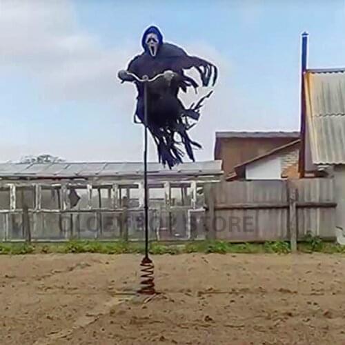 Halloween Ghostface Scream Scarecrow Garden Decoration Hanging Scary Creative Yard Repeller Bird Insect Art Statues Home DIY New