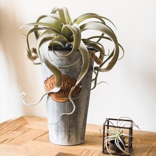 Vintage Iron Flowerpot Tall Bucket American Plant Container European Pastoral Large Maceta Colgante Plant Accessories ED50FP