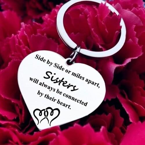 Always Sisters Always There Charm KeyChain Sister Gift Sisters Jewelry Forever Sisters Forever Friends