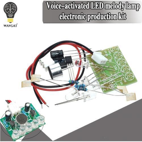 Electronic Funny Kit Voice Control Melody lamp LED Melody Light DIY Production Suite Learning Electronic Kits PCB laboratory