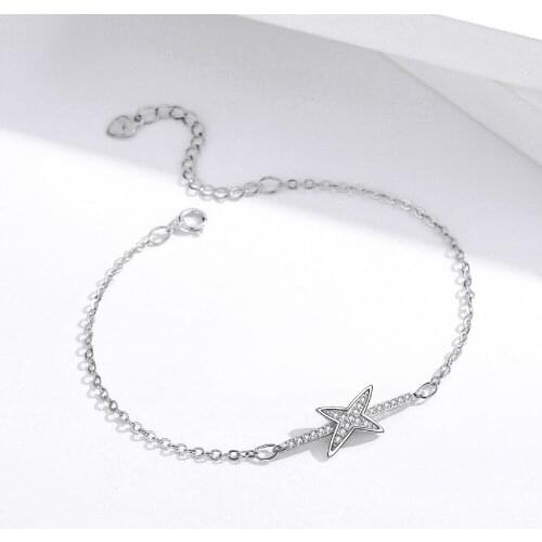 GB31 New Silver Bracelet 925 Sterling Silver Chain Bracelet For Women Zircon High Quality Fine Silver 925 Jewelry