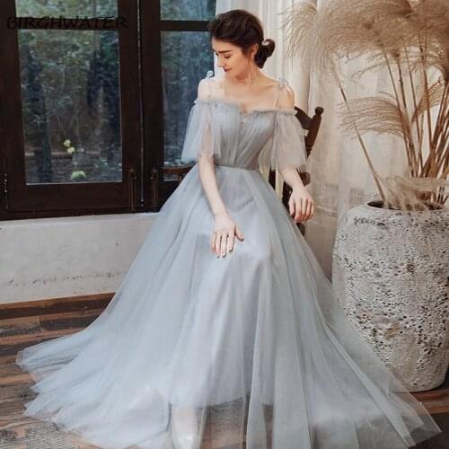 Womans Dress Sexy Backless Spaghetti Strap Evening Dress 2021 Long A Line Party Dresses Tulle Prom Gowns Vestido De Festa