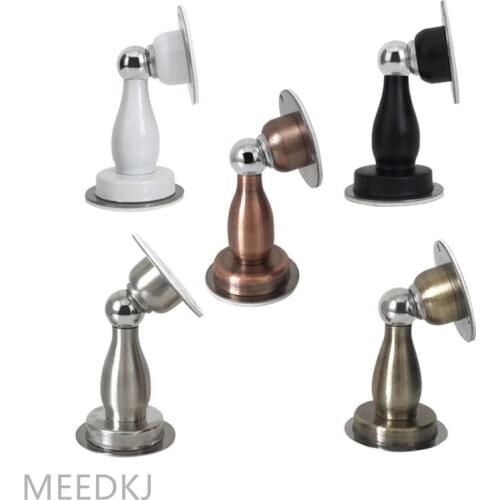 1pcs stainless steel non-perforated door stopper, invisible suction, strong magnetic suction, bathroom extension door stopper