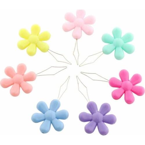 10/20Pcs Random Color Easy Sewing Needle Device Threader Thread Guide Tool Garment Sewing Needlework Flower Shape Threader