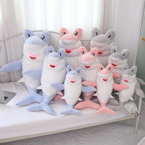 110CM Cartoon Plush Toy Animal Dolphin Green Skin-Friendly Fabric Turned Dolphins Pillow Lazy Doll Cute Girl Children Gift