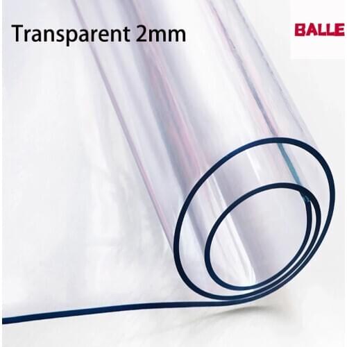 Thick 2mm Transparent PVC Tablecloth Waterproof Table Cover Oil-proof Soft Glass Protect kitchen Dinning Table High Quality