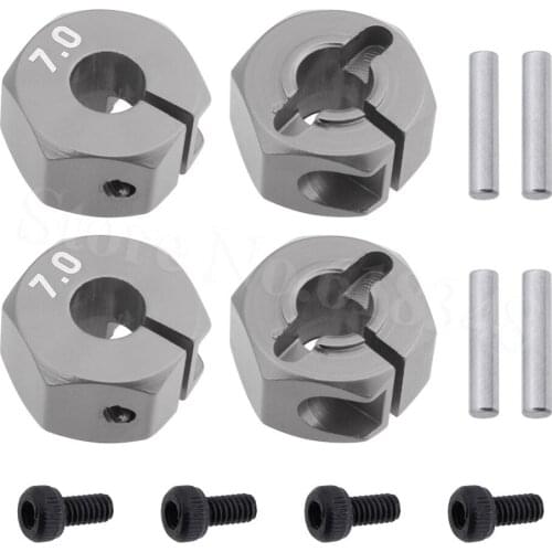 20Sets 4pcs/Set Aluminum 7.0 Wheel Hex 12mm Drive Hubs With Pins Screws For RC Cars Trucks Buggies HSP HPI Tamiya Traxxas Slash