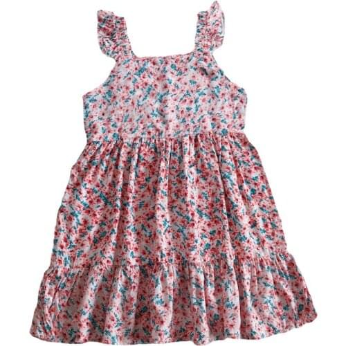 2021 Summer Casual Solid Girls Dress Cartoon Kids Dresses For Girls High Quality Fashion Girl Clothes