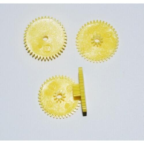 40102B 0.4M 16.8mm Double-Layer Plastic Gear 40 T +10 Teeth 2.05mm Hole Stacking Motor Gears Toy Accessories