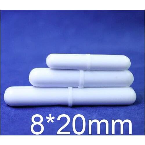 8mmx20mm polytef PTFE resin coated. Magnetic Octagon-Shaped.Stir Rods With a center molded pivot ring New