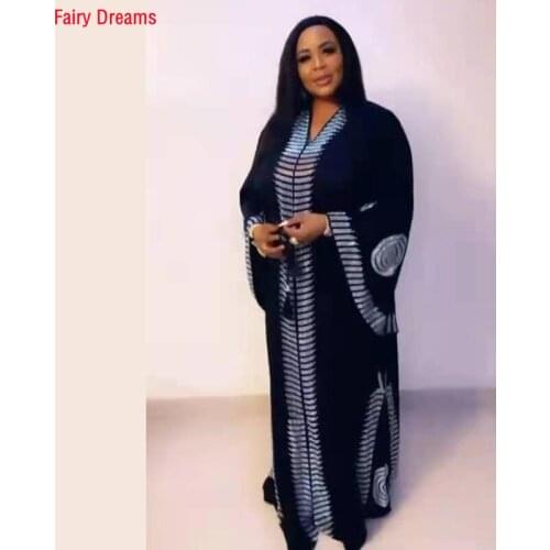 African Dress National Costume Big Swing Muslim Style Robe Fashion Flared Sleeves Ladies Clothes Vestidos Africanos Femininos