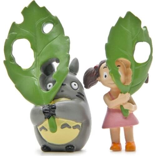 Studio Ghibli Miyazaki Hayao My Neighbor Totoro Mei Leaf Resin Anime Collection Model Action Figure Toys Christmas kids Gifts