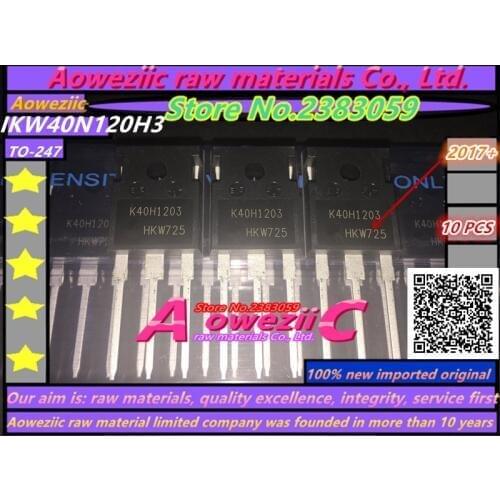 Aoweziic 2017+ 100% new imported original K40H1203 IKW40N120H3 TO-3P 40A 1200V IGBT inverter welding power tube