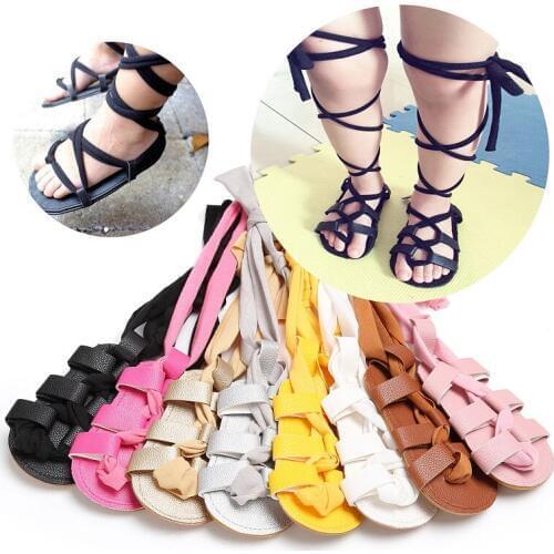 Citgeett Kids Newborn Infant Baby Girl PU Leather High Bandage Pram Shoes 0-18M SS