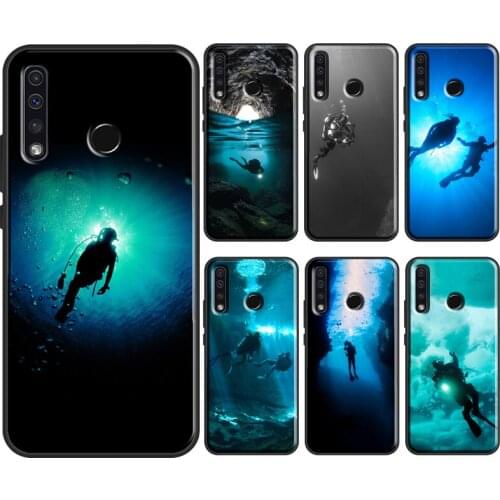 Scuba Diving Diver Case For Huawei Honor 10 Lite 10X 9X 8X 7X 10i 4C 7C 6C 20 Pro 7A 8A 9A 8S 9S Cover