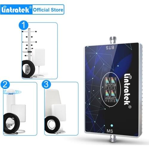 Lintratek 70dB four band signal booster gsm b1 b3 b7 lte amplificador 900 1800 2100 2600 mhz cellphone repeteur ampli 2g 3g 4g