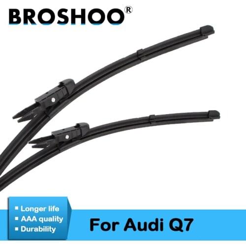 BROSHOO Car Windshield Wiper Blade Rubber For AUDI Q7 MK1 MK2 4M 2006 2007 2008 2009 2010 2011 2012 2013 2014 2015 2016 2017
