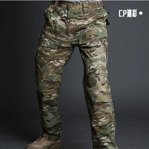 Cotton Cargo Trousers Men Waterproof Quick Dry Tactical Military Pant Army Multi Pockets Pants Outdoor Sport Work Hiking Pants