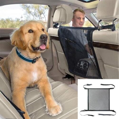 Pet dog isolation net car guardrail rear seat car dog net safety gate net dog fence keeps driving safe