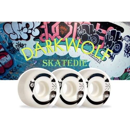 New Darkwolf skateboard wheel 55D professional double tilt skateboard wheel 52mm small white wheel professional high rebound