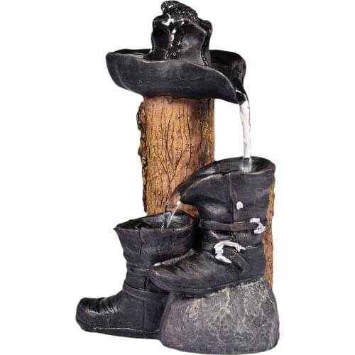 Creative Self-Circulating Water Ornament Garden Decor Patio Resin Statue Garden Patio Lawn Ornaments Resin Crafts Decoration