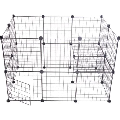 Playpen DIY Enclosure for Puppy Kennel House Exercise Training in Wire Plastic for Small Animals Rabbits Hamster Dog Supplies