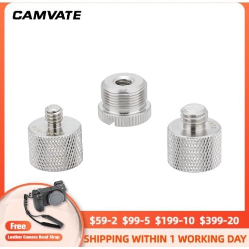CAMVATE Mic Screw Adapter 1/4 to 5/8 & 3/8 to 5/8 C1186 camera photography accessories