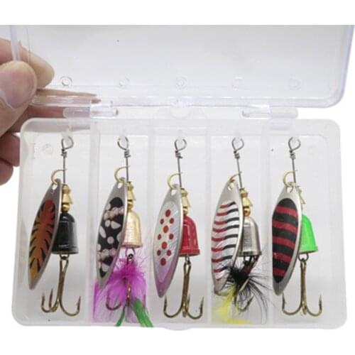 Spoon Lure Set Hard Bait Spinner Fishing Lure fishing tackle Atificial Bait with hook pesca Bass Lure Metal Sequin Bait