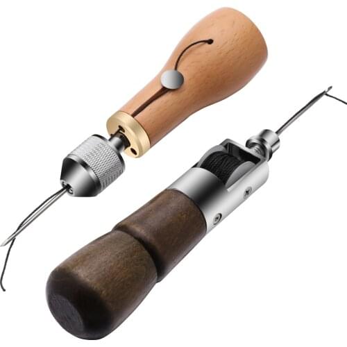 Leather Sewing Kit Needle and Waxed Thread Leather Sail Canvas Heavy Repair Professional Speedy Stitcher Sewing Awl Tools
