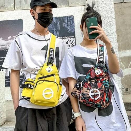 Chest Bag Ladies Korean Fashion Trendy Messenger Shoulder Bag Young Couple Sports Satchel Backpack Large Capacity Men