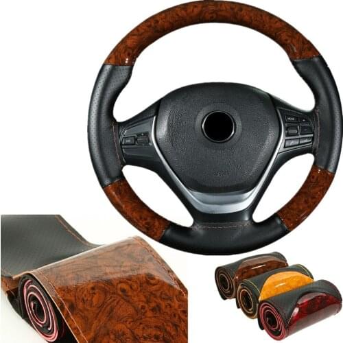 Crystal Styling Universal Car Steering Wheel Cover DIY Hand Sewing Cover 38CM for Car Steering Wheel with 2 Needles