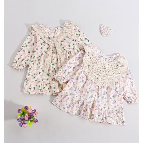 Newborn Baby Girls Dress+Shawl Baby Floral Dresses for Girls Long Sleeve 1st Birthday Clothing Outfits Toddler Girl Clothes