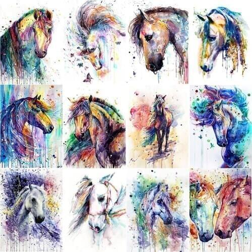 Home Decor Gift Cuadros 5D diamond painting haft diamentowy 5D set Full square Cross stitch tools colour Mosaic animal horse art
