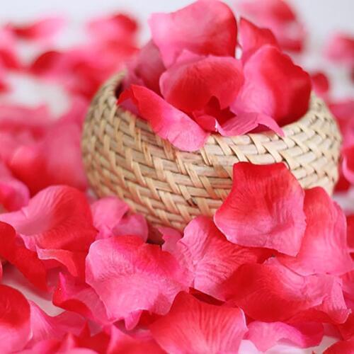 500pcs/Lot Silk Rose Petals Artificial Rose Flower Silk Petals for Throwing Walkway Romantic Wedding Decoration Accessories