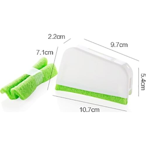 Handy Window Recess Groove Cleaning Brush with 2 Scouring Brush Heads, Crevice Brush Bathroom Kitchen Floor Gap Cleaning Tool