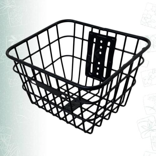 Iron Storage Basket Folding Basket Durable Hanging Basket Front Handlebar Basket for Bike Riding Cycling