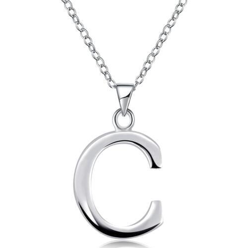 Free shipping 925 sterling silver jewelry pendants simple fashion letter C shape a good match Ladies Accessories