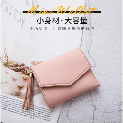Women Wallet Female Personality Wallet Tassel With Multilayer Card Package Photo Change Document Screens