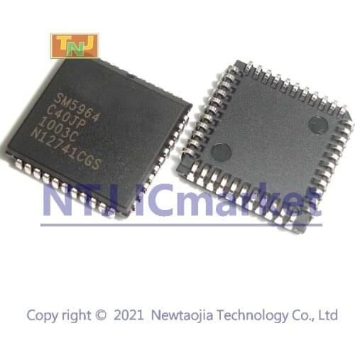 2 PCS SM5964C40JP PLCC-44 8-Bits Micro-controller 64KB ISP flash & 1KB RAM embedded Chip IC