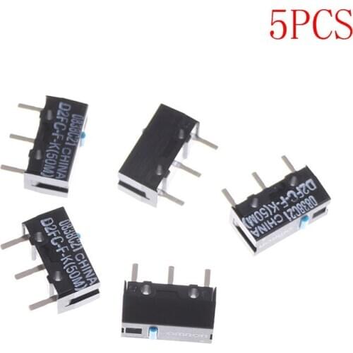 5PCS D2FC-F-K(50m)7N Micro Swtiches For Mouse Button Fretting Microswitch