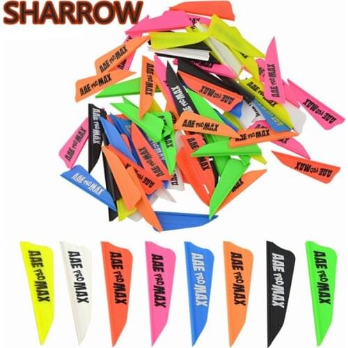50/100Pcs 1.75" Archery Arrow Right Wing Shield Plastic Feather Rubber Vanes Fletches For Arrow DIY Tools Shooting Accessories