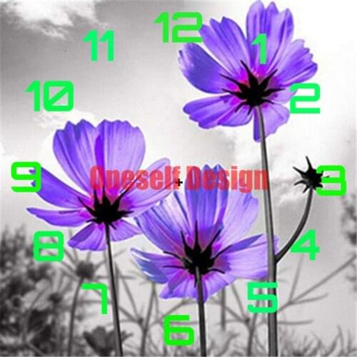 5d diamond painting cross stitch clock flower diamond mosaic sale clock rhinestone pictures diamond embroidery full diy frame