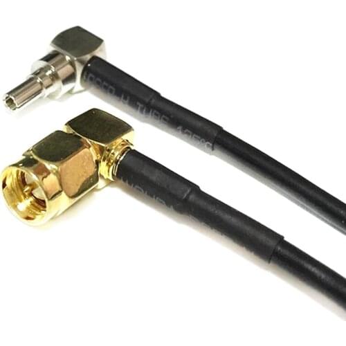 9pcs Wireless Modem Wire SMA Male Plug Right Angle Switch CRC9 Right Angel Connector RG174 Cable 20CM 8" Wholesale Fast Ship