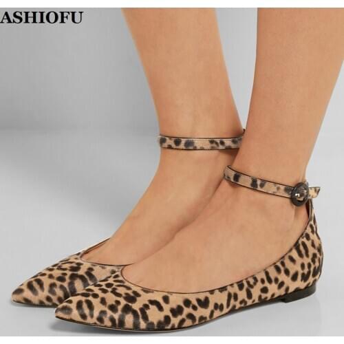 ASHIOFU Wholesale Handmade Womens Flat Shoes Boat Style Buckle Strap Casual Shoes Daily Wear Evening Fashion Flats Shoes KL111